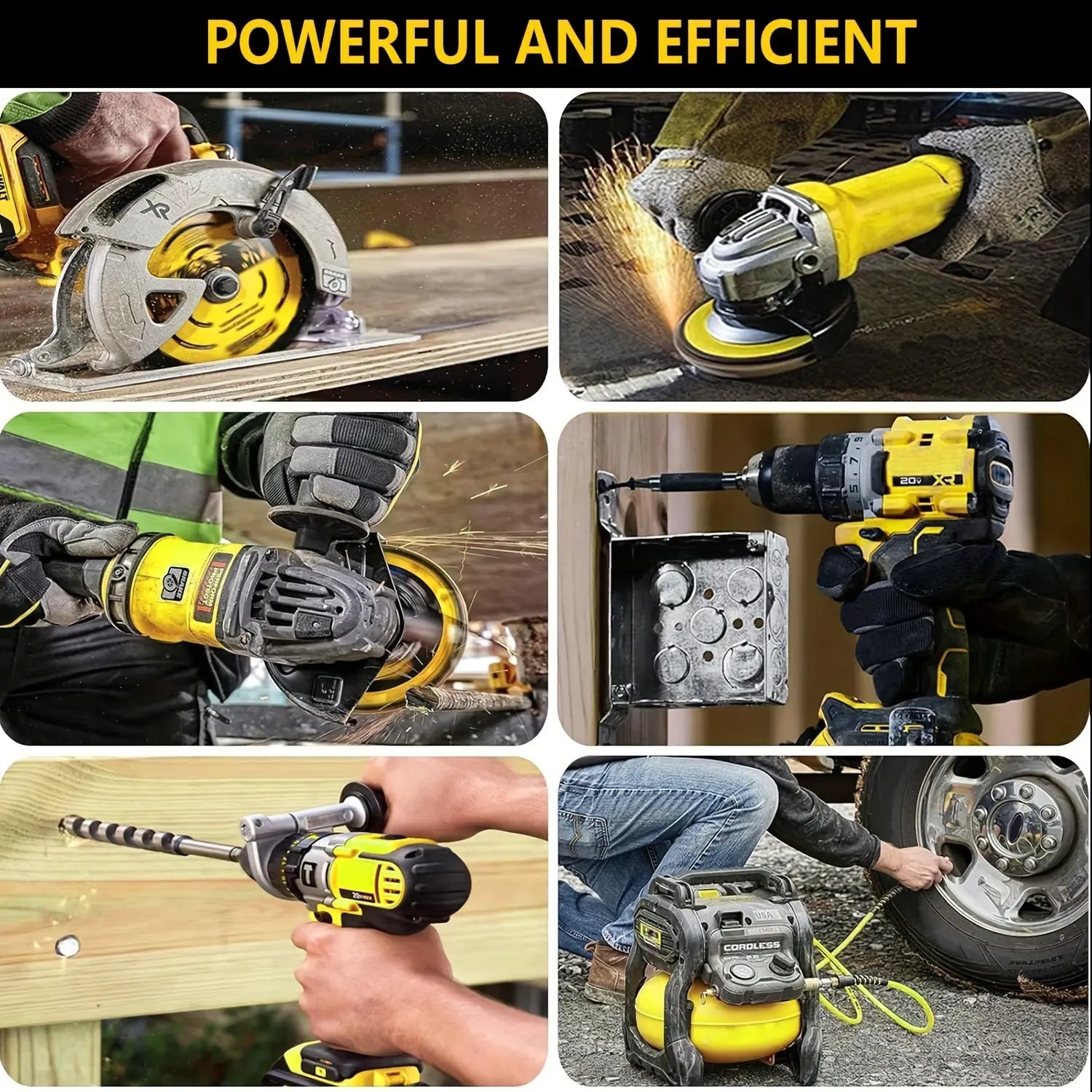 20V Max 8.0Ah Lithium Replacement Battery for Dewalt Cordless Power Tools - Compatible with Dewalt DCB208, DCB200, DCB206, DCB205, DCB204 Models
