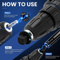2026 Upgraded Low Profile Impact Socket Adapter Set, 4PCS Stubby Drive Ratchet Adapters, 1/4