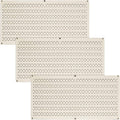 Pegboard Value Pack - (3) Pack of  16-Inch Tall X 32-Inch Wide Horizontal Metal Wallboards for Home & Garage Tool Storage Organization (Beige Pegboard)