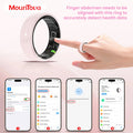 #6-#11 Pink & Black Ceramic Smart Couple Rings for Women & Men, Fitness & Sleep Tracker, Heart Rate & Stress Monitor, Cycle Tracking, IP68 Waterproof, 3–5 Day Battery, Ios & Android Compatible, with Charging Case
