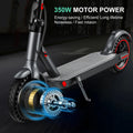 28MPH Max Speed D8 Pro Electric Scooter 8.5-Inch Explosion-Proof Tires 350W Brushless Motor 7.8Ah Battery 265 Lbs Max Load 3 Speed Modes Foldable Portable Front Rear Lights City Commuter App Smart Control